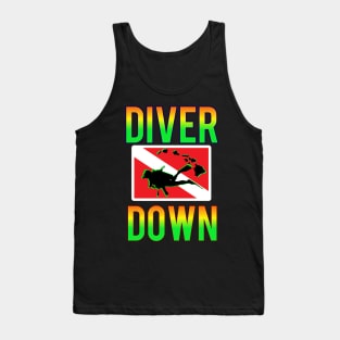 Scuba diving Hawaii diver down flag Tank Top